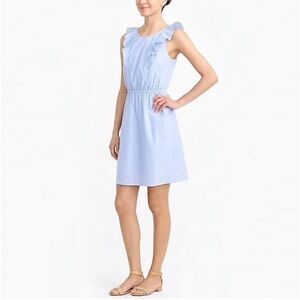 J Crew Factory Chambray Ruffle Sundress Size 4